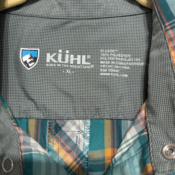 Kuhl Green and White Casual Button Down Shirt - Picture 6 of 6